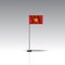 Flag Illustration of the country of VIETNAM. National VIETNAM flag isolated on gray background. EPS10