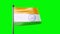 Flag of India 3d on green screen