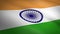 Flag of India. Waving flag with highly detailed fabric texture seamless loopable video. Seamless loop with highly