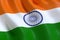 The flag of India, waving in the wind