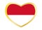 Flag of Indonesia, Monaco, Hesse in heart shape
