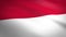 Flag of Indonesia. Waving flag with highly detailed fabric texture seamless loopable video. Seamless loop with highly