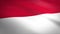 Flag of Indonesia. Waving flag with highly detailed fabric texture seamless loopable video. Seamless loop with highly