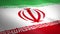 Flag of Iran. Waving flag with highly detailed fabric texture seamless loopable video. Seamless loop with highly