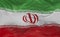 Flag of the Iran waving in the wind 3d render