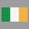 Flag of Ireland puzzle on gray background.