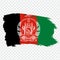 Flag Islamic Republic of Afghanistan from brush strokes. Flag Afghanistan on transparent background for your web site design, logo