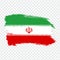 Flag Islamic Republic of Iran from brush strokes.  Flag  Iran on  transparent background for your web site design, logo, app, UI.