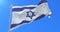 Flag of Israel waving at wind with blue sky in slow, loop