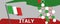 Flag of Italy with raised fists. National day or Independence day design for Italian celebration.