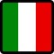 Flag of Italy in the shape of square with contrasting contour, social media communication sign