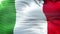 Flag of Italy waving on sun. Seamless loop with highly detailed fabric texture. Loop ready in 4k resolution.
