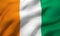 Flag of Ivory Coast blowing in the wind