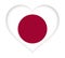 Flag of Japan Heart.