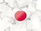 Flag of japan, heart shaped stickers