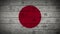 Flag of Japan Painted on old wood boards. wooden Japan flag. Abstract flag background. grunge Japanese flag.