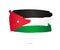 Flag of Jordan. Abstract concept