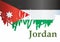 Flag of Jordan, Hashemite Kingdom of Jordan. vector illustration