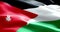 Flag of jordan strip waving texture fabric background, national symbol arabic culture