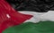 Flag of the Jordan waving in the wind 3d render