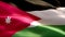Flag of Jordan waving in the wind. 4K High Resolution Full HD. Looping Video of International Flag of Jordan.