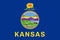 Flag of Kansas, symbol of USA federal state