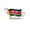 Flag kenya isolated waving mascot on cartoon