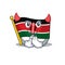 Flag kenya mascot in shape character devil