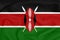 Flag of Kenya on textured fabric. Patriotic symbol