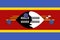 Flag of Kingdom of eSwatini - Swaziland official colors and proportions, vector image.