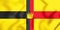 Flag of the Kingdom of Sarawak. 3D Illustration.