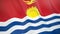 The flag of Kiribati. Waving silk flag of Kiribati. High quality render. 3D illustration