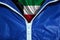 Flag Kuwait under unpacked zipper
