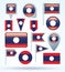 Flag of Laos, vector illustration