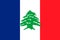 The flag of Lebanon during the French mandate.