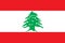 Flag of Lebanon. Lebanese Republic flag