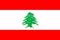 Flag of Lebanon. Official colors. Flat vector illustration