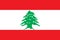 Flag of Lebanon official colors and proportions, vector image.