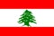 Flag of Lebanon. Symbol of Independence Day, souvenir soccer game, button language, icon