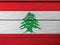Flag of Lebanon on wooden wall background. Grunge Lebanese flag texture.