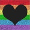 Flag lgbt for celebration. Heart peace pride gay.