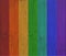 The flag of LGBT pride, the illustration on the fence