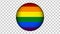 flag of LGBT progress pride rainbow isolated on transparent background original color icon.