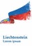 Flag of Liechtenstein, Principality of Liechtenstein. Template for award design, an official document with the flag of Liechtenste
