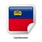 Flag of Liechtenstein. Round glossy sticker