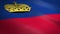 Flag of Liechtenstein. Waving flag with highly detailed fabric texture seamless loopable video. Seamless loop with