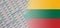 Flag of the Lithuania with tablets. Pharmacology, developments in the field of pharmaceuticals, medicines, antibiotics,