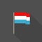 Flag of Luxembourg flat icon, vector illustration