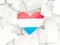 Flag of luxembourg, heart shaped stickers