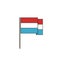 Flag of Luxembourg icon, vector illustration